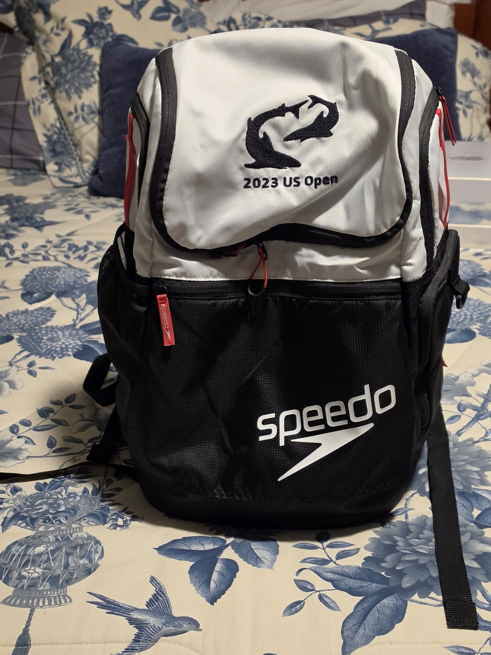 Speedo Black, White & Red 2023 US Open Athletic Backpack